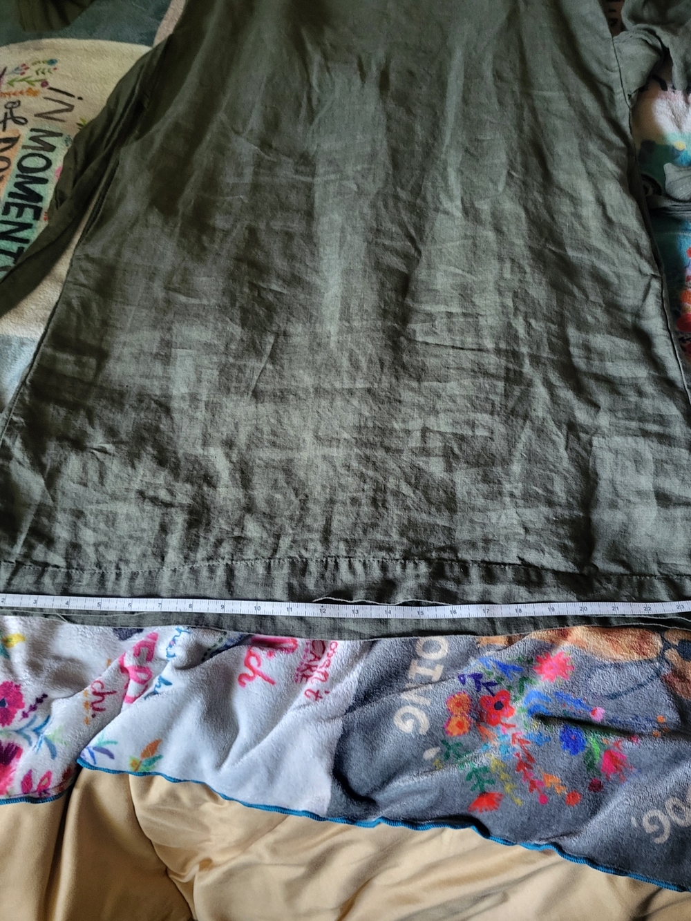 NWOT, LEN.ok Linen Khaki Green Linen Dress, Similar To Not Perfect Linen - Picture 11 of 16